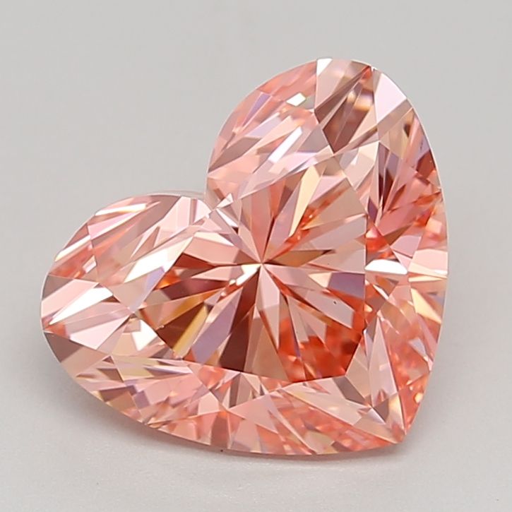 Lab-Grown Heart Diamond - 4.03 Carats, Fancy Vivid Pink Color, VS1 Clarity - Certified by IGI - Report Number: LG584357973