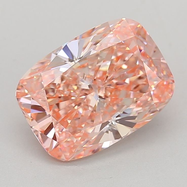Lab-Grown Cushion Diamond - 2.5 Carats, Fancy Vivid Pink Color, VVS1 Clarity - Certified by IGI - Report Number: LG667439884