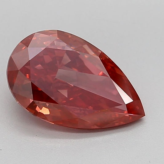 Lab-Grown Pear Diamond - 3.06 Carats, Fancy Vivid Pink Color, VS1 Clarity - Certified by IGI - Report Number: LG633488823