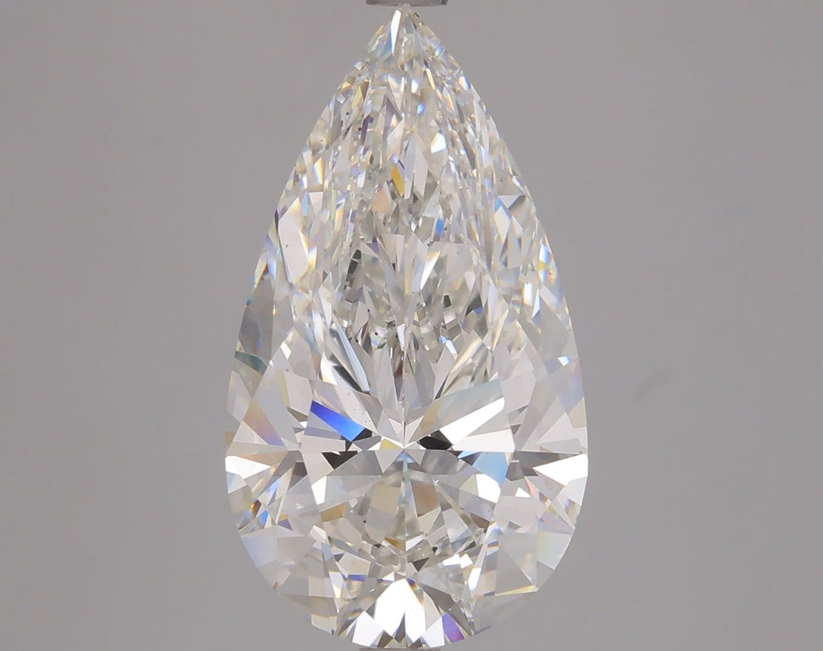 Lab-Grown Pear Diamond - 4.96 Carats, F Color, VS2 Clarity - Certified by IGI - Report Number: LG604398308