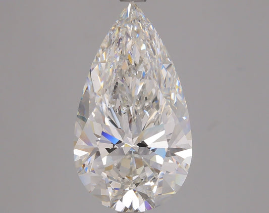 Lab-Grown Pear Diamond - 4.96 Carats, F Color, VS2 Clarity - Certified by IGI - Report Number: LG604398308