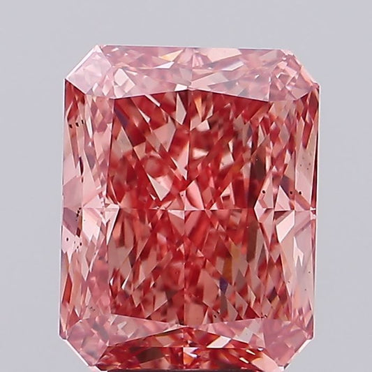 Lab-Grown Radiant Diamond - 7.3 Carats, Fancy Vivid Pink Color, VS2 Clarity - Certified by IGI - Report Number: LG639460436