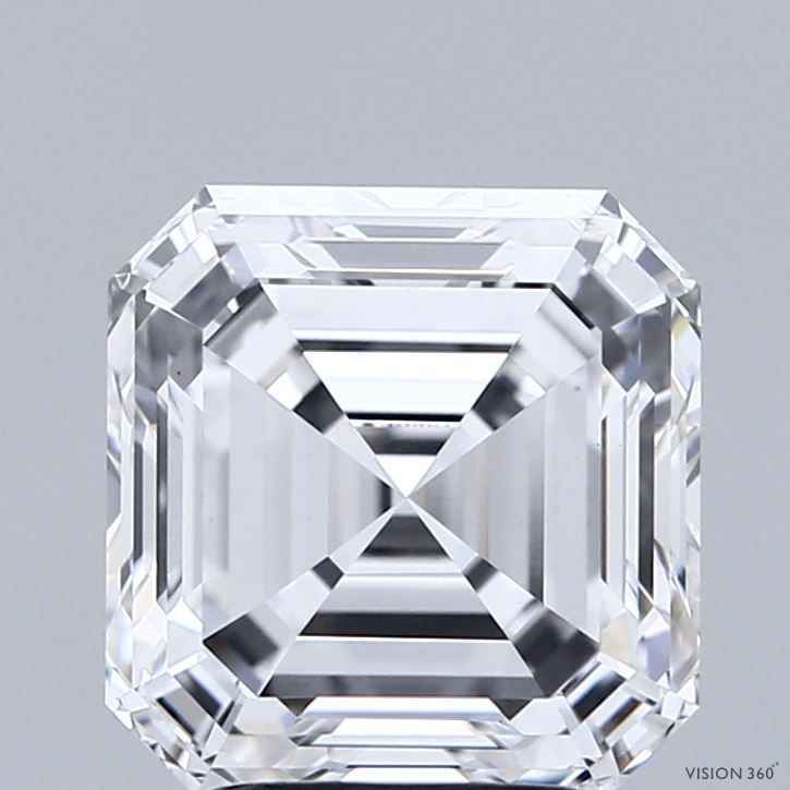 Lab-Grown Asscher Diamond - 3.6 Carats, D Color, VS1 Clarity - Certified by IGI - Report Number: LG712548415