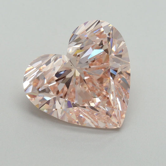 Lab-Grown Heart Diamond - 6.57 Carats, Fancy Intense Pink Color, VS1 Clarity - Certified by IGI - Report Number: LG644484716