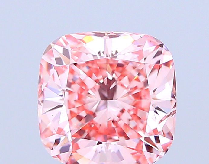Lab-Grown Cushion Diamond - 1.97 Carats, Fancy Intense Pink Color, VS2 Clarity - Certified by IGI - Report Number: LG665421368