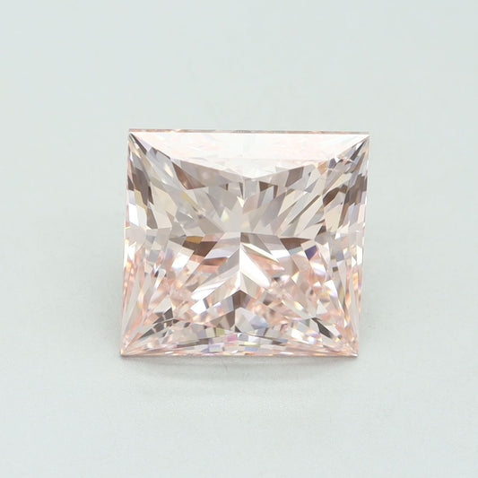 Lab-Grown Princess Diamond - 4.54 Carats, Fancy Intense Pink Color, VS2 Clarity - Certified by IGI - Report Number: LG555283786