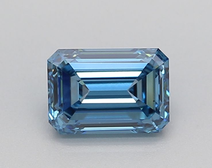 Lab-Grown Emerald Diamond - 0.86 Carats, Fancy Vivid Blue Color, VS1 Clarity - Certified by IGI - Report Number: LG626457119