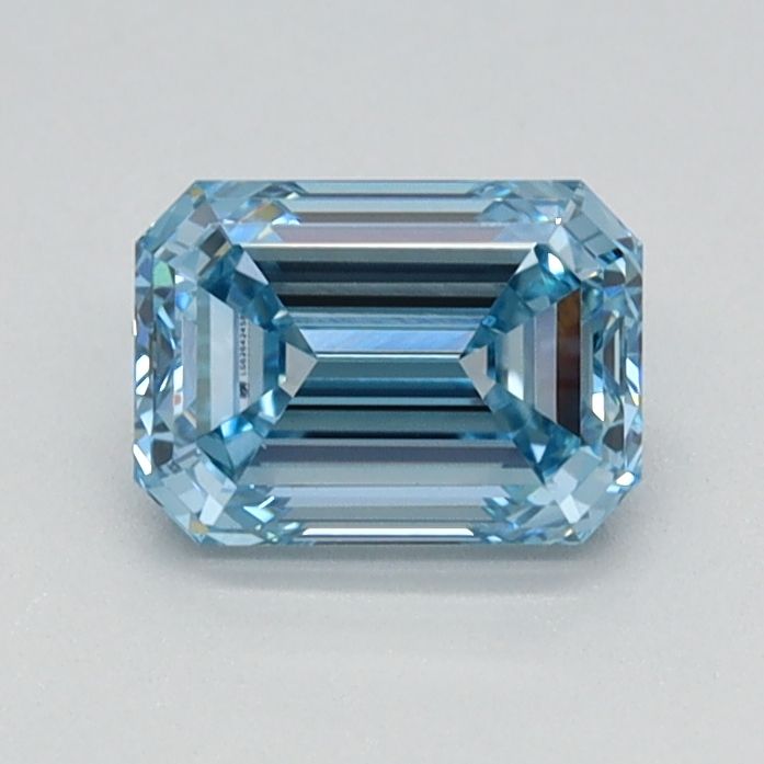 Lab-Grown Emerald Diamond - 0.71 Carats, Fancy Vivid Blue Color, VVS2 Clarity - Certified by IGI - Report Number: LG626424582
