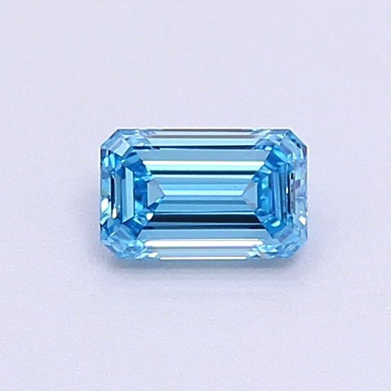 Lab-Grown Emerald Diamond - 0.29 Carats, Fancy Vivid Blue Color, VVS2 Clarity - Certified by IGI - Report Number: LG644499254