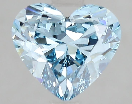 Lab-Grown Heart Diamond - 2.07 Carats, Fancy Vivid Blue Color, VS1 Clarity - Certified by IGI - Report Number: LG662484483