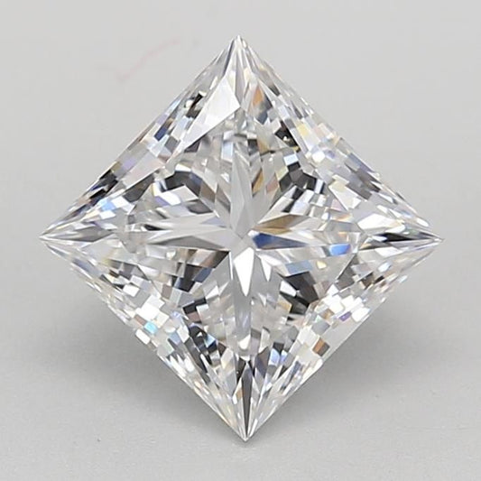 Lab-Grown Princess Diamond - 2.46 Carats, F Color, VVS2 Clarity - Certified by IGI - Report Number: LG598304269