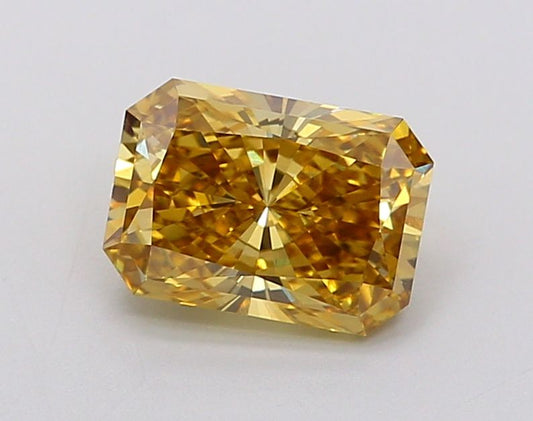 Lab-Grown Radiant Diamond - 1.55 Carats, Fancy Vivid Yellow Color, VS1 Clarity - Certified by IGI - Report Number: LG633463703