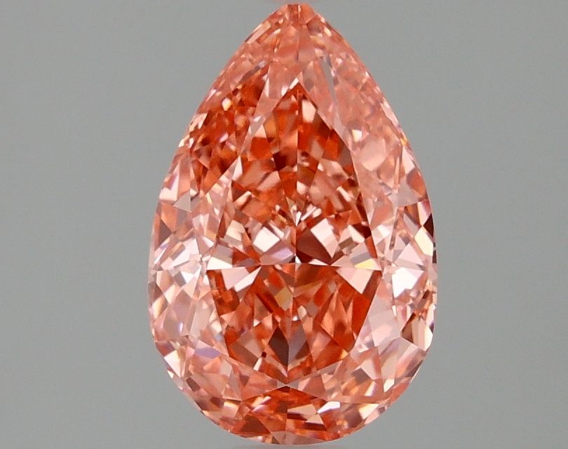 Lab-Grown Pear Diamond - 1.59 Carats, Fancy Vivid Pink Color, VS1 Clarity - Certified by IGI - Report Number: LG677579178