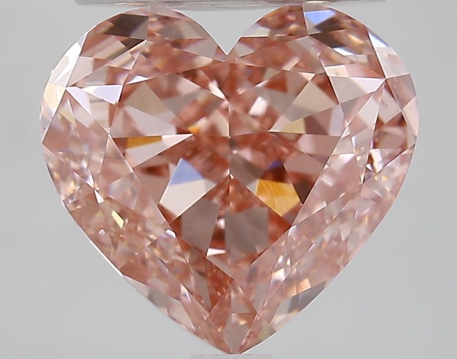Lab-Grown Heart Diamond - 3.02 Carats, Fancy Vivid Pink Color, VVS2 Clarity - Certified by IGI - Report Number: LG667436457