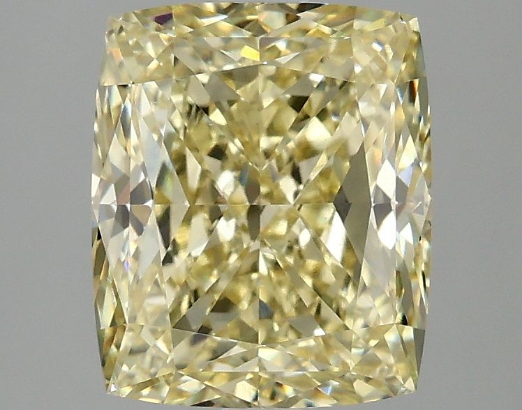 Lab-Grown Cushion Diamond - 3.03 Carats, Fancy Intense Yellow Color, VS1 Clarity - Certified by IGI - Report Number: LG691579371