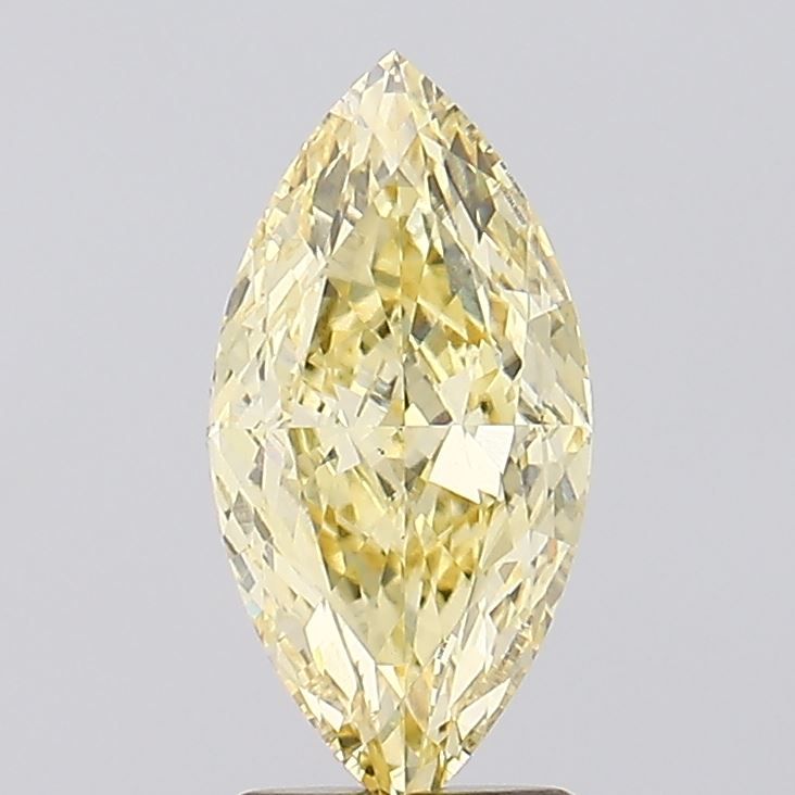 Lab-Grown Marquise Diamond - 2.49 Carats, Fancy Intense Yellow Color, VS1 Clarity - Certified by IGI - Report Number: LG629436205