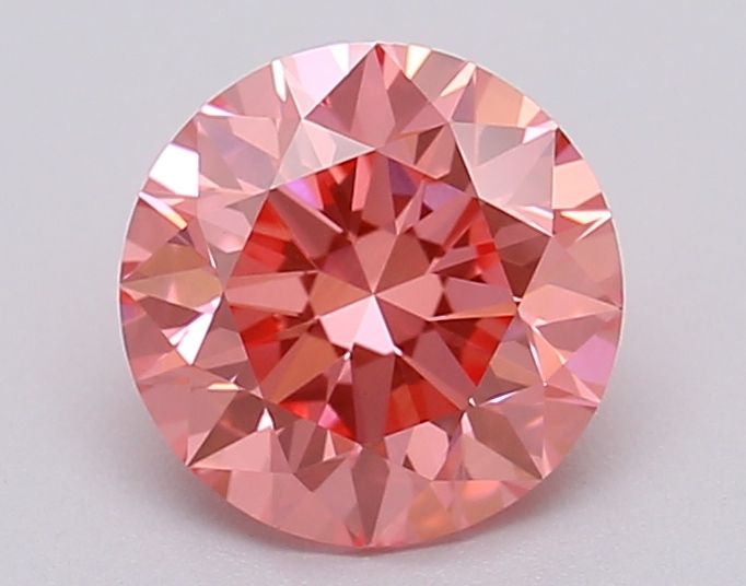 Lab-Grown Round Diamond - 1.05 Carats, Fancy Vivid Pink Color, VS1 Clarity - Certified by IGI - Report Number: LG615366916