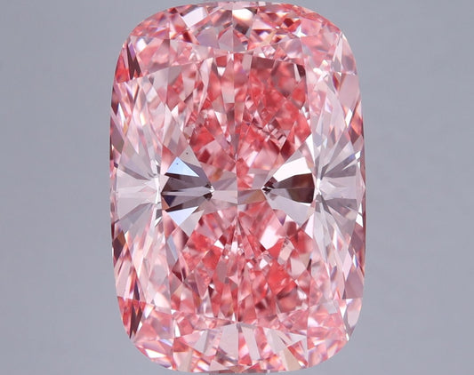 Lab-Grown Cushion Diamond - 8.46 Carats, Fancy Vivid Pink Color, VS1 Clarity - Certified by IGI - Report Number: LG618416343