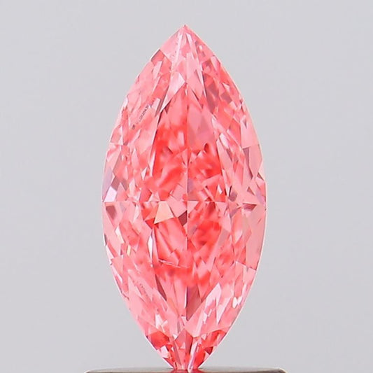 Lab-Grown Marquise Diamond - 1.01 Carats, Fancy Vivid Pink Color, VS2 Clarity - Certified by IGI - Report Number: LG628436243