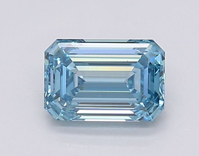 Lab-Grown Emerald Diamond - 1.03 Carats, Fancy Vivid Blue Color, VS1 Clarity - Certified by IGI - Report Number: LG595381305