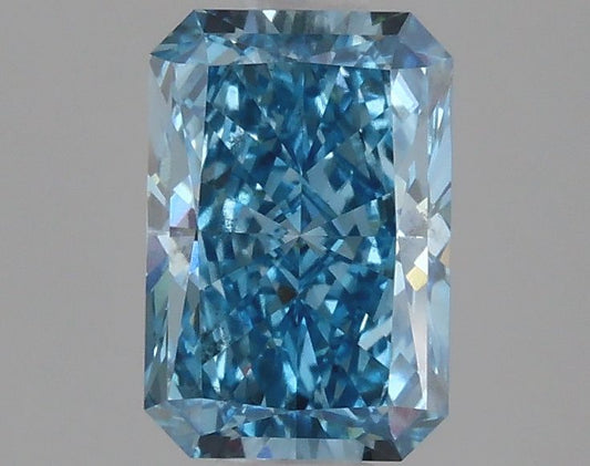 Lab-Grown Radiant Diamond - 1.54 Carats, Fancy Vivid Blue Color, VS2 Clarity - Certified by IGI - Report Number: LG626420625