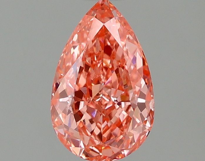 Lab-Grown Pear Diamond - 1.04 Carats, Fancy Vivid Pink Color, VS2 Clarity - Certified by IGI - Report Number: LG677579234