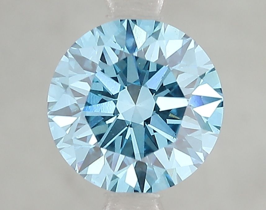 Lab-Grown Round Diamond - 2.12 Carats, Fancy Vivid Blue Color, VS1 Clarity - Certified by IGI - Report Number: LG666431939