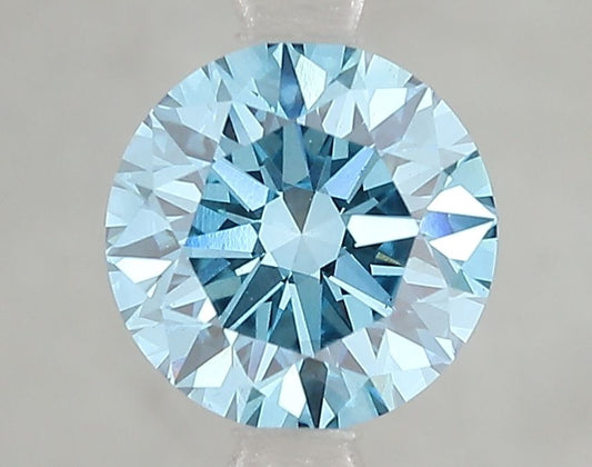 Lab-Grown Round Diamond - 2.12 Carats, Fancy Vivid Blue Color, VS1 Clarity - Certified by IGI - Report Number: LG666431939