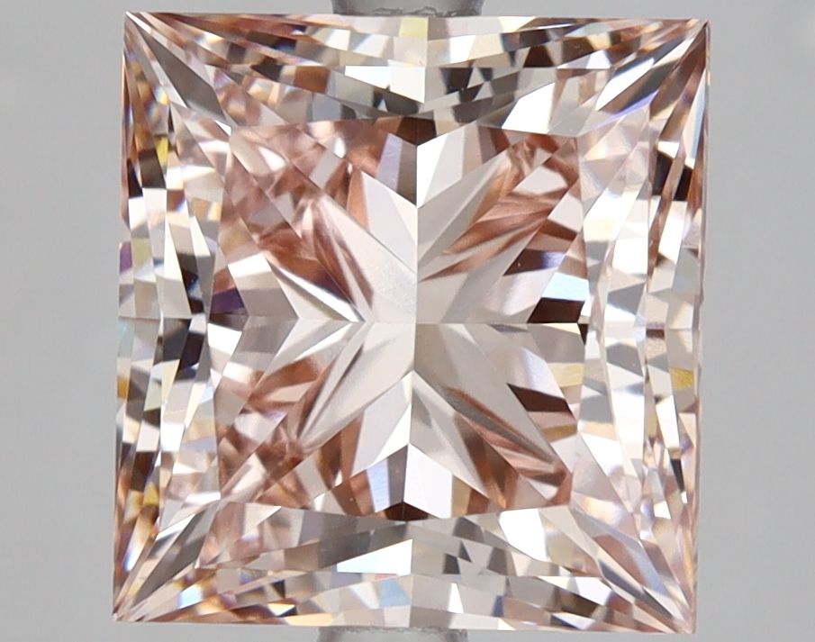 Lab-Grown Princess Diamond - 4.58 Carats, Fancy Pink Color, VVS2 Clarity - Certified by IGI - Report Number: 629400206