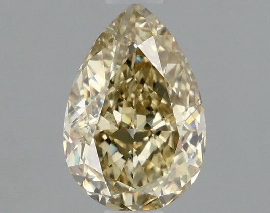 Lab-Grown Pear Diamond - 1.05 Carats, Fancy Gray Yellow Color, VS1 Clarity - Certified by IGI - Report Number: LG647478022