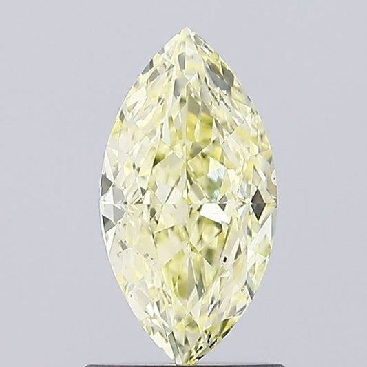 Lab-Grown Marquise Diamond - 0.96 Carats, Fancy Yellow Color, VS1 Clarity - Certified by IGI - Report Number: LG628418572