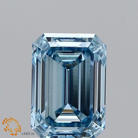 Lab-Grown Emerald Diamond - 1.06 Carats, Fancy Intense Blue Color, VS2 Clarity - Certified by IGI - Report Number: LG635470541