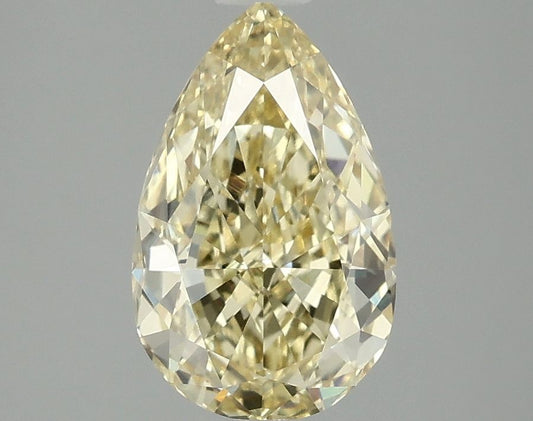Lab-Grown Pear Diamond - 2.1 Carats, Fancy Vivid Yellow Color, VVS2 Clarity - Certified by IGI - Report Number: LG692503855