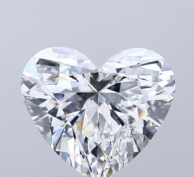 Lab-Grown Heart Diamond - 2.5 Carats, D Color, VS1 Clarity - Certified by IGI - Report Number: LG704581805