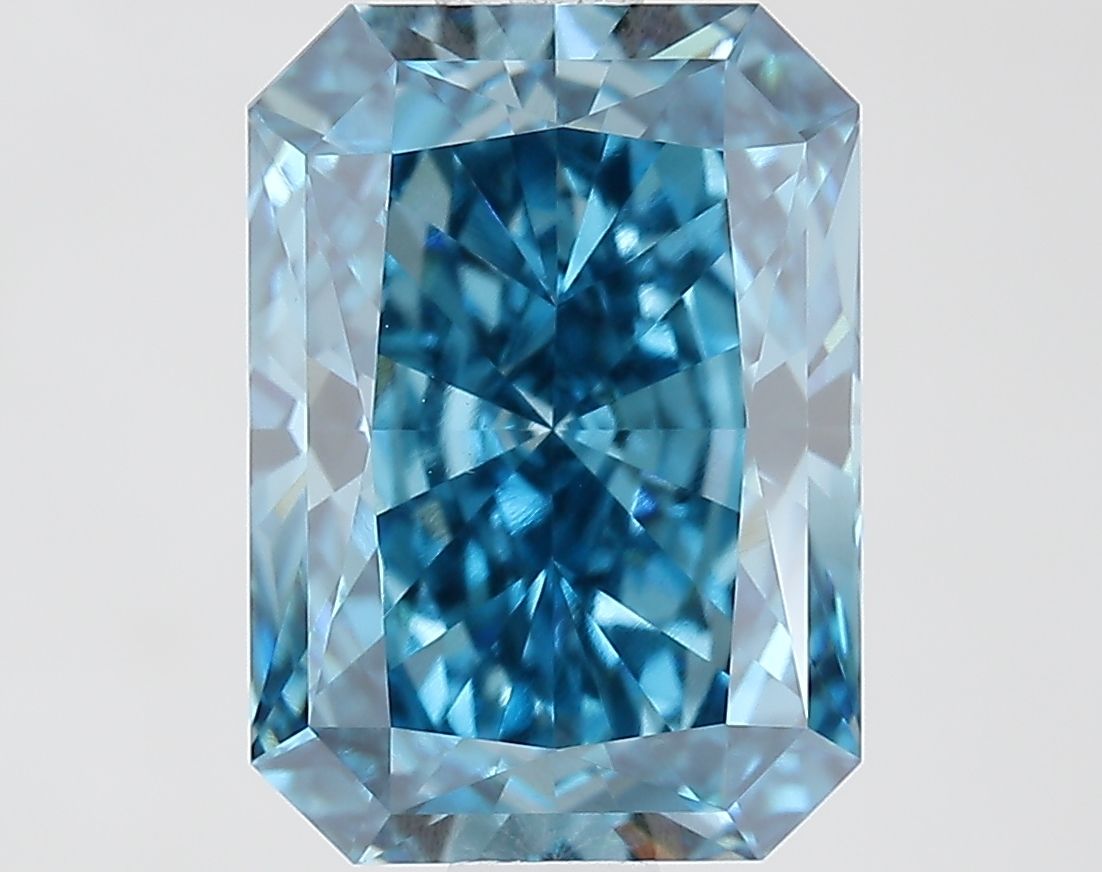 Lab-Grown Radiant Diamond - 2.04 Carats, Fancy Vivid Blue Color, VVS2 Clarity - Certified by IGI - Report Number: LG688519204