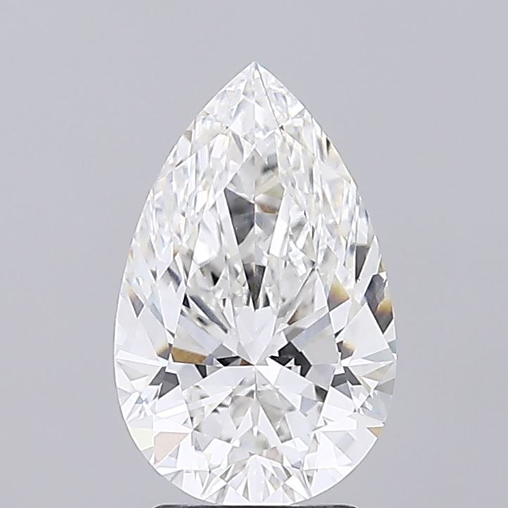 Lab-Grown Pear Diamond - 3.02 Carats, F Color, VVS2 Clarity - Certified by IGI - Report Number: LG691510585
