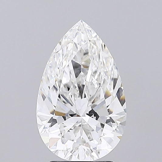 Lab-Grown Pear Diamond - 3.02 Carats, F Color, VVS2 Clarity - Certified by IGI - Report Number: LG691510585