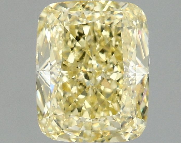 Lab-Grown Cushion Diamond - 2.09 Carats, Fancy Intense Yellow Color, VS1 Clarity - Certified by IGI - Report Number: LG668468299