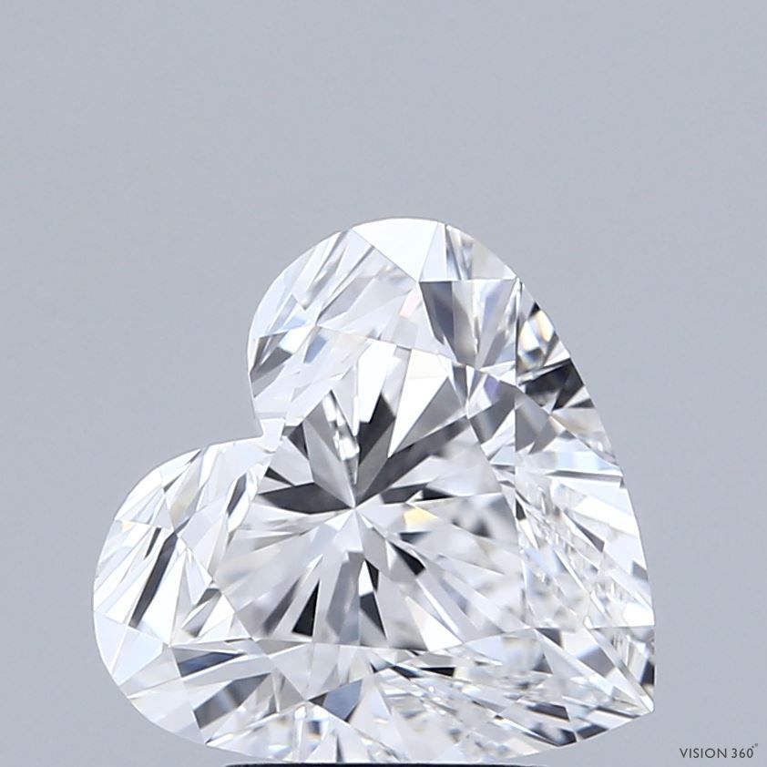 Lab-Grown Heart Diamond - 3.07 Carats, E Color, VVS2 Clarity - Certified by IGI - Report Number: LG689569830