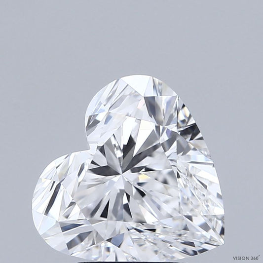 Lab-Grown Heart Diamond - 3.07 Carats, E Color, VVS2 Clarity - Certified by IGI - Report Number: LG689569830