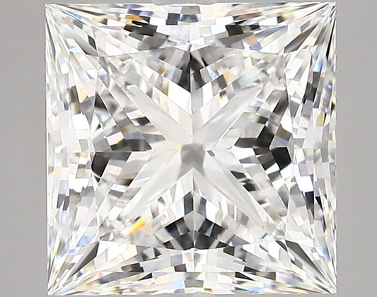 Lab-Grown Princess Diamond - 4.56 Carats, F Color, VVS2 Clarity - Certified by IGI - Report Number: LG687521927
