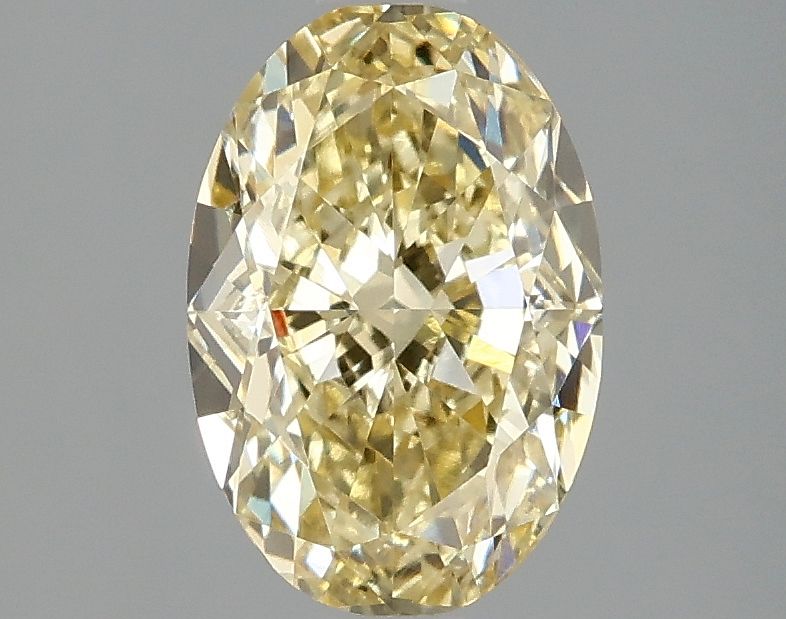 Lab-Grown Oval Diamond - 1.97 Carats, Fancy Intense Yellow Color, VVS2 Clarity - Certified by IGI - Report Number: LG669460889