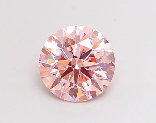 Lab-Grown Round Diamond - 2.0 Carats, Fancy Intense Pink Color, VVS2 Clarity - Certified by IGI - Report Number: LG681516050