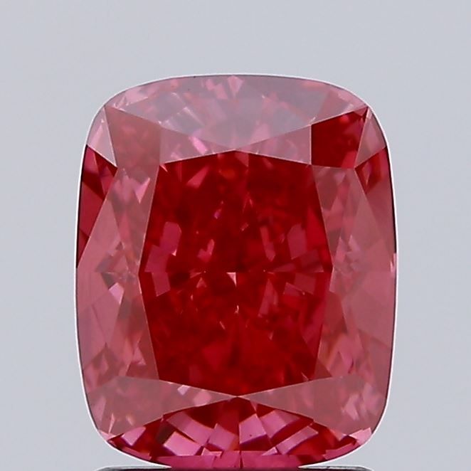 Lab-Grown Cushion Diamond - 2.07 Carats, Fancy Vivid Pink Color, VS2 Clarity - Certified by IGI - Report Number: LG679516661