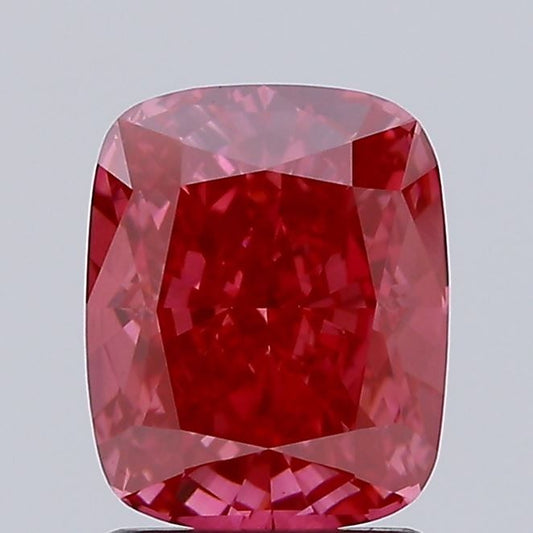 Lab-Grown Cushion Diamond - 2.07 Carats, Fancy Vivid Pink Color, VS2 Clarity - Certified by IGI - Report Number: LG679516661