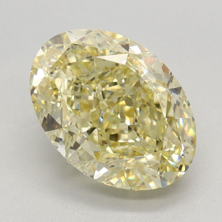 Lab-Grown Oval Diamond - 2.59 Carats, Fancy Intense Yellow Color, VVS2 Clarity - Certified by IGI - Report Number: LG629481622
