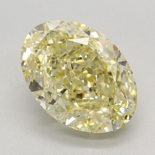 Lab-Grown Oval Diamond - 2.59 Carats, Fancy Intense Yellow Color, VVS2 Clarity - Certified by IGI - Report Number: LG629481622