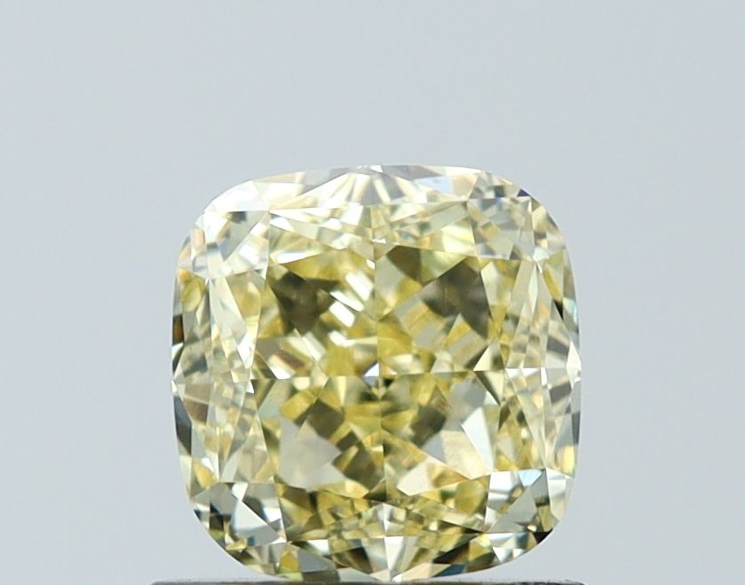 Lab-Grown Cushion Diamond - 1.09 Carats, Fancy Intense Yellow Color, VS1 Clarity - Certified by IGI - Report Number: LG625455758