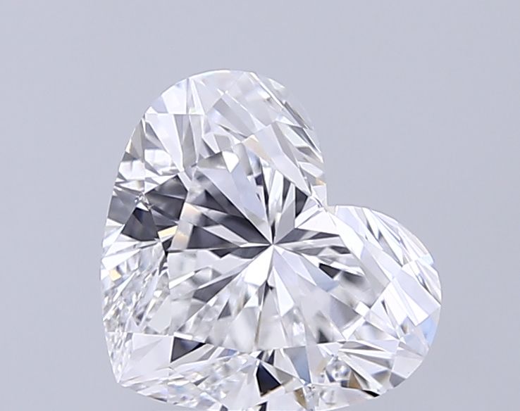 Lab-Grown Heart Diamond - 2.53 Carats, E Color, VS1 Clarity - Certified by IGI - Report Number: LG717594599