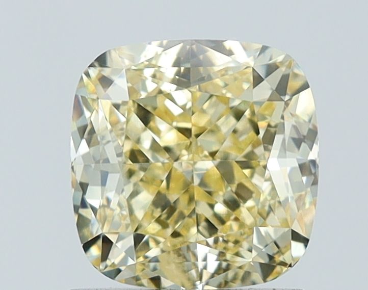 Lab-Grown Cushion Diamond - 1.51 Carats, Fancy Yellow Color, VS1 Clarity - Certified by IGI - Report Number: LG624426980